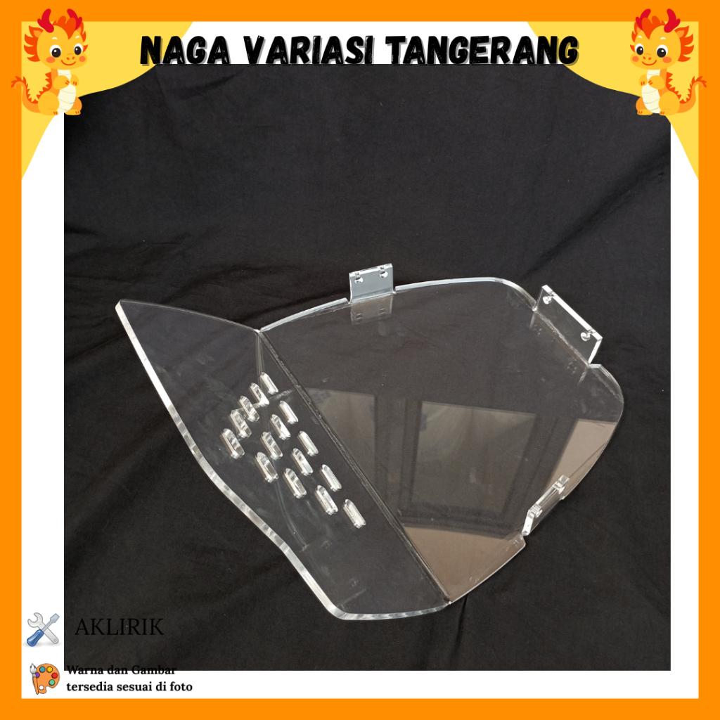 SEKAT BAGASI MIKA PCX PEMBATAS BOX PCX DOWNDRAFT TRANSPARANT PCX 160