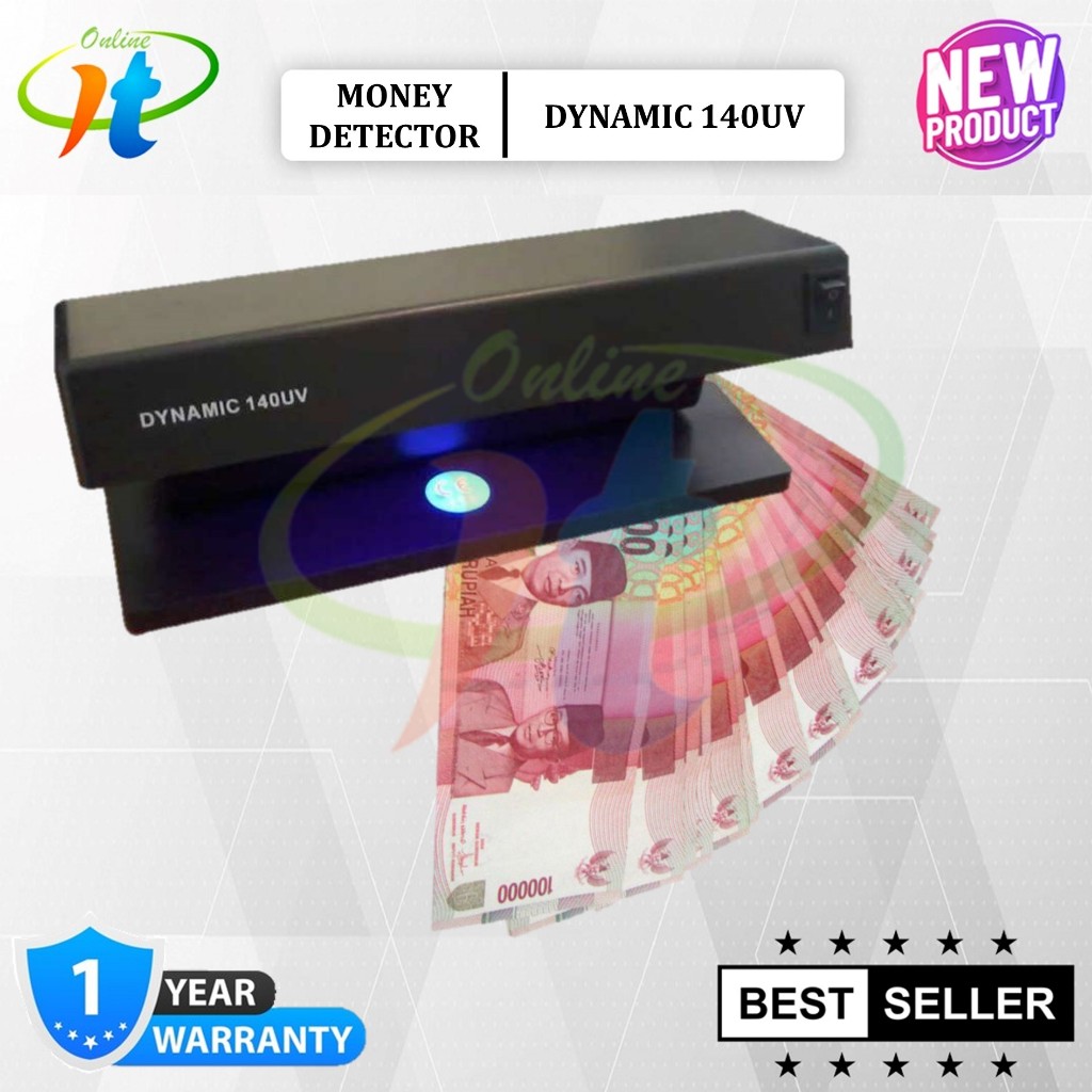 Mesin Detektor Uang Palsu Dynamic 140UV 140 UV Money Dedector Ultraviolet 140-UV Deteksi Uang Palsu