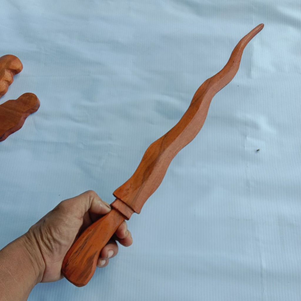 keris luk -keris kayu-keris panjang 45 cm-keris tradisional jawa