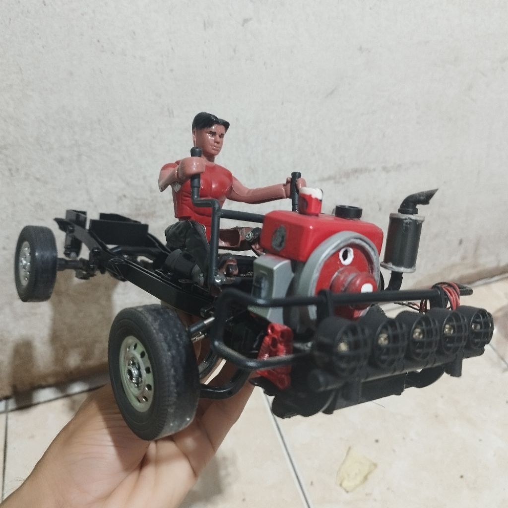 Wpl D12 custom miniatur diesel