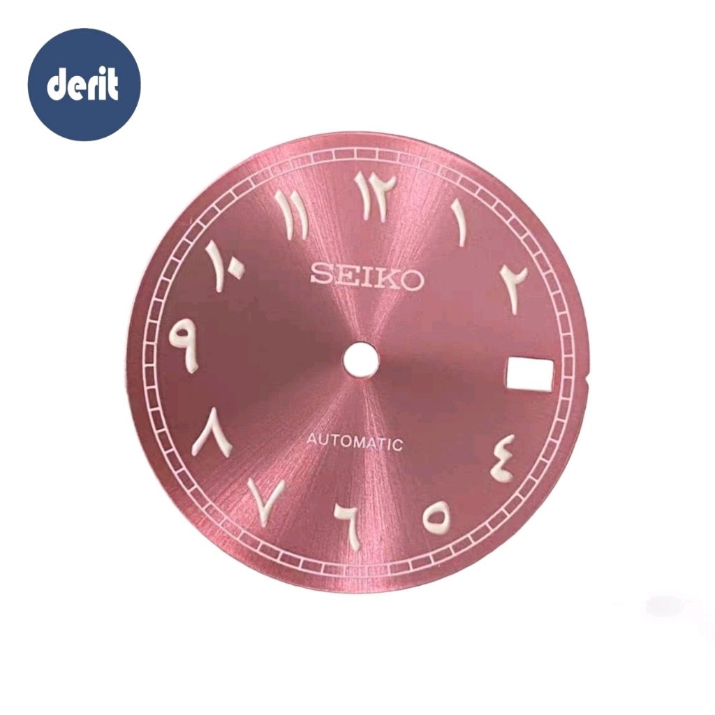 Dial Jam Seikomod Arabic Pink NH35 NH36 Automatic Luminous Diameter 28.5mm