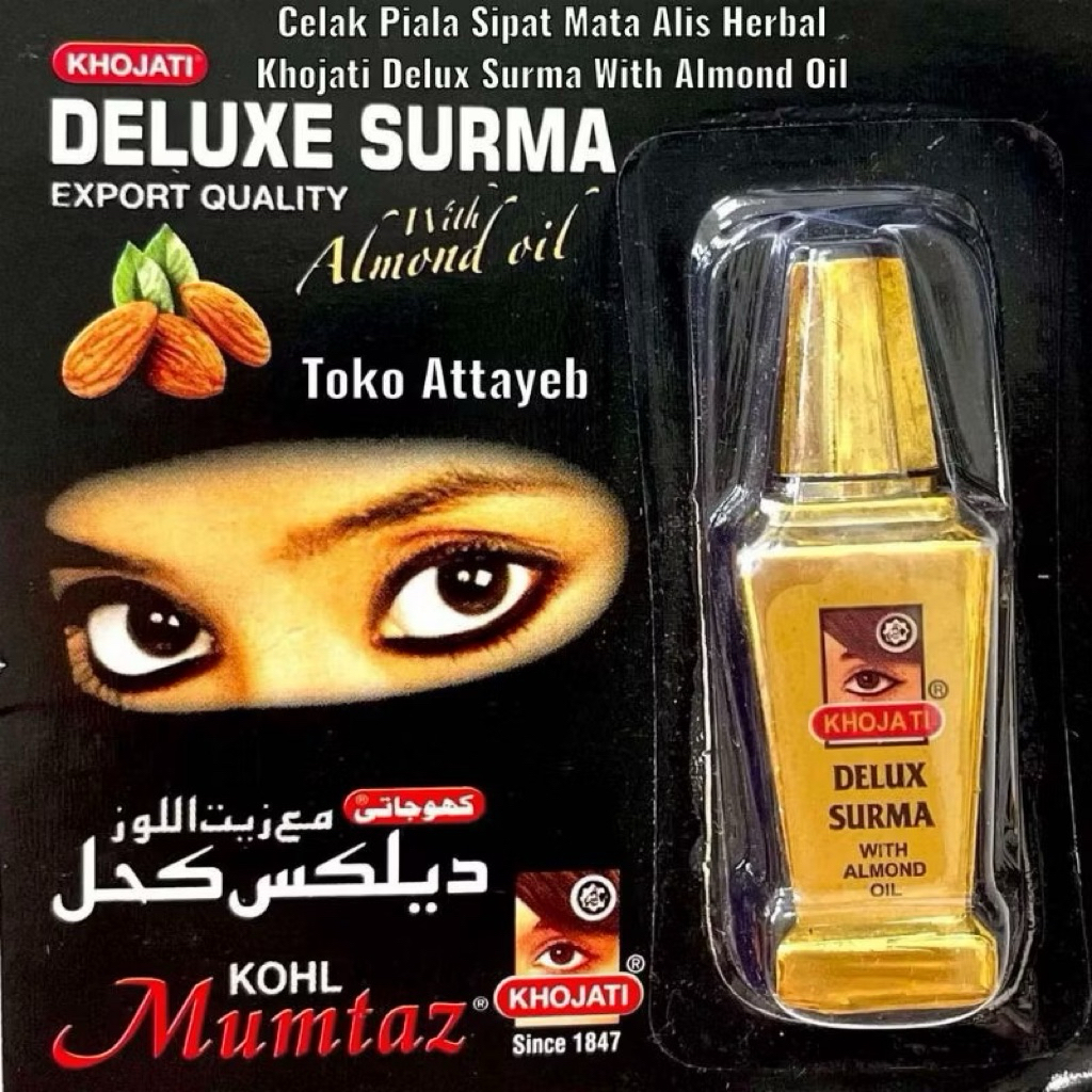 Celak Mata Alis Herbal Delux Surma Plus Almond Oil & Batu Ismid Celak Arab India Original Bpom