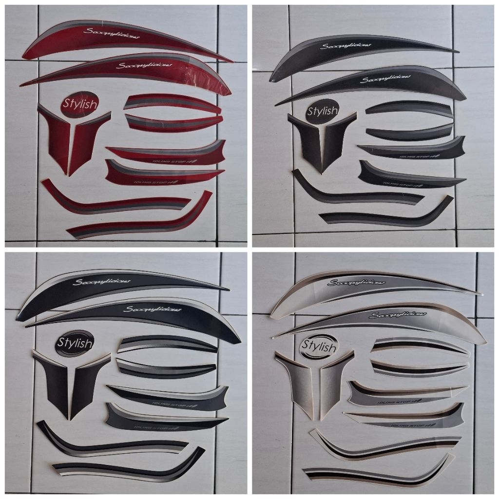 Sticker / Striping / Lis body motor Honda Scoopy Stylish 2018 ORIGINAL / ASLI