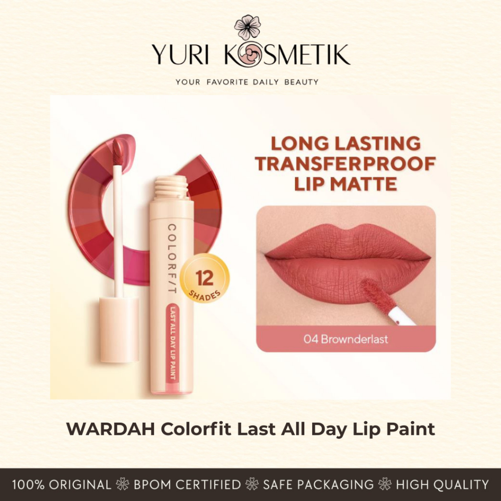 Wardah Colorfit Last All Day Lip Paint 4.2 g Yuri Kosmetik