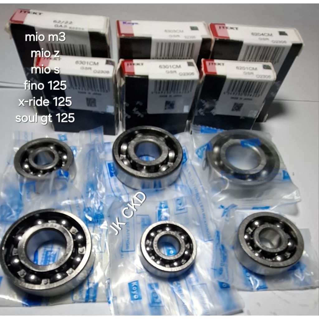 LAHAR BEARING GEAR BOX BELAKANG RASIO SET MIO M3 MIO Z MIO S FINO 125 X-RIDE 125 SOUL GT 125 ORIGINA