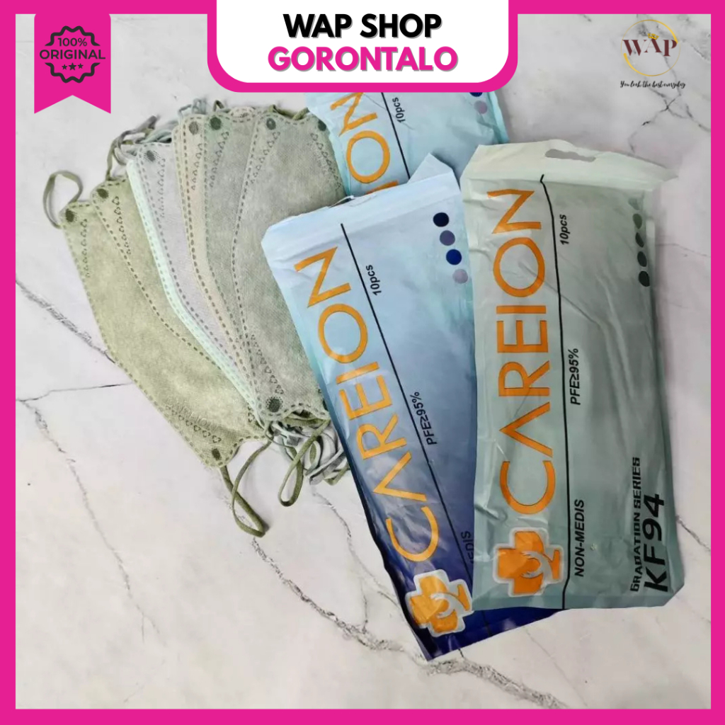 Masker KF94 Careion 4ply Gradasi Warna isi 10 pcs