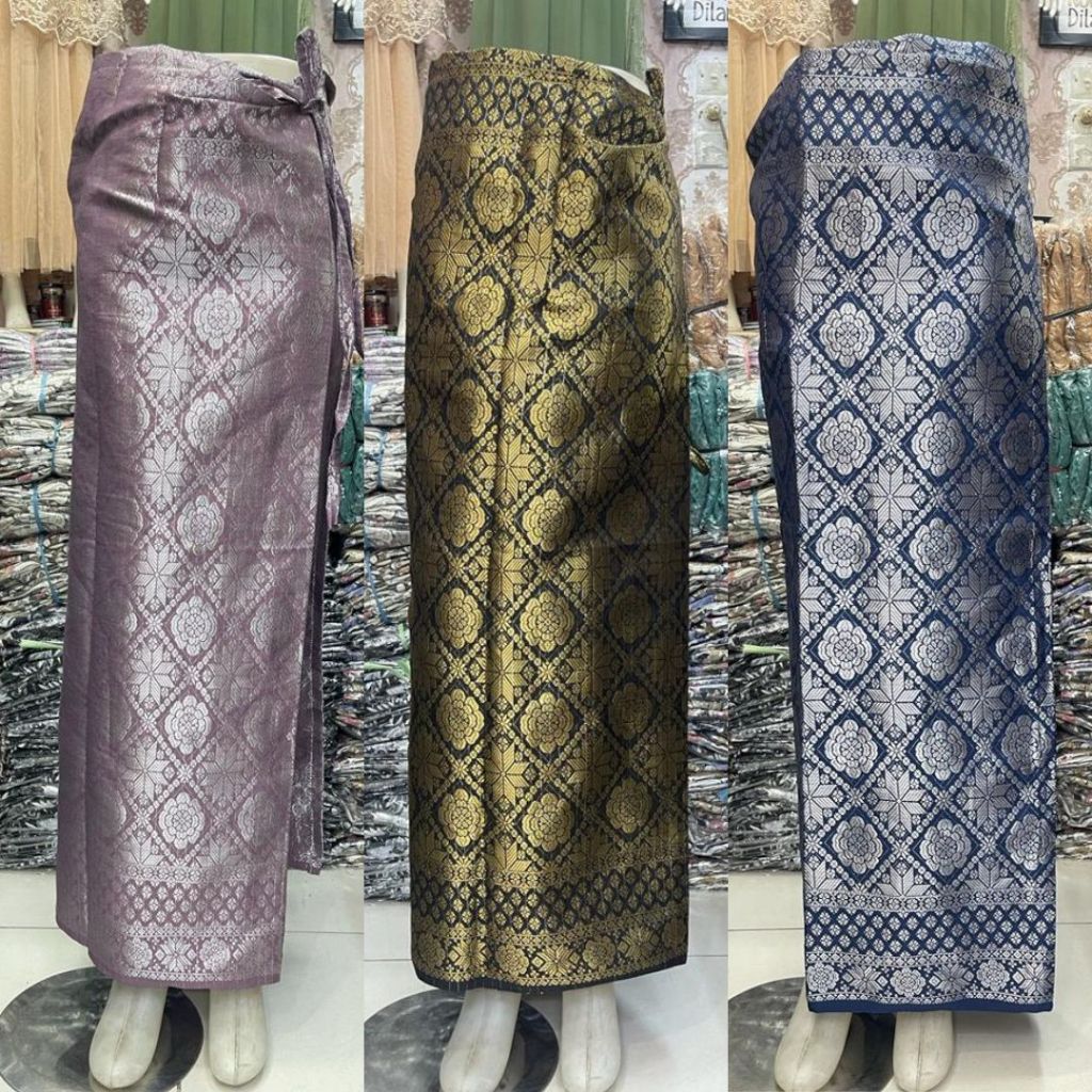 Kain Rok Lilit Songket Tenun Premium / Kain Songket Bawahan Kebaya