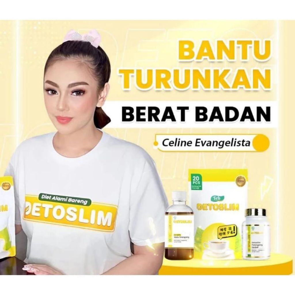 TERLARIS Kapsul Detoslim Menurunkan Berat Badan 5-10 kg Detoslim Pelangsing Badan Original Isi 30 Ka