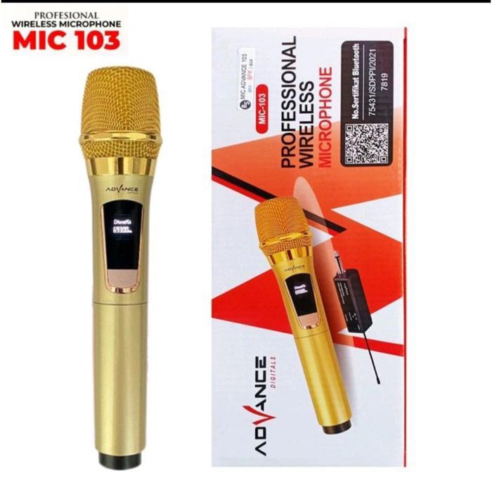Advance Mic-103 Microphone Wireless Single Mic isi 1 Cocok untuk Karaoke Mic Tanpa Kabel