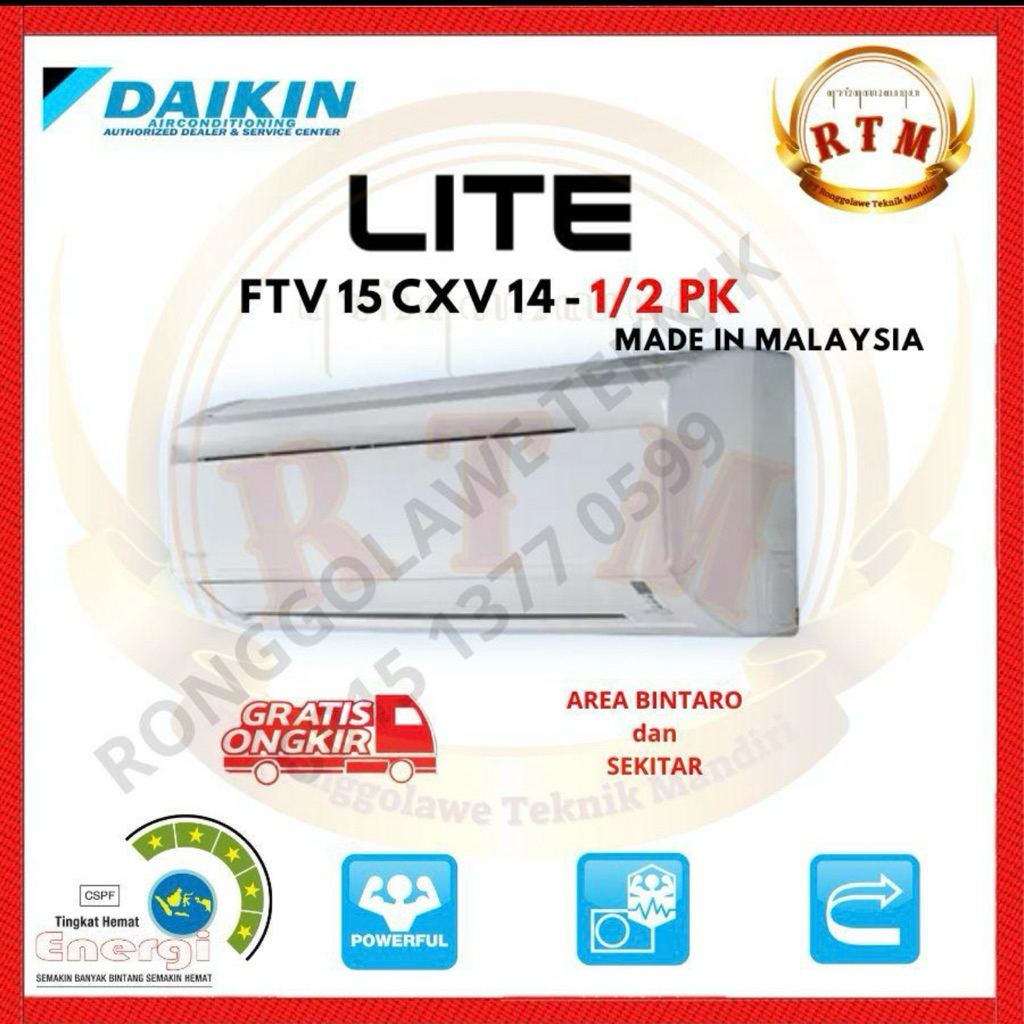 AC DAIKIN LITE 1/2PK MALAYSIA STV15CXV14