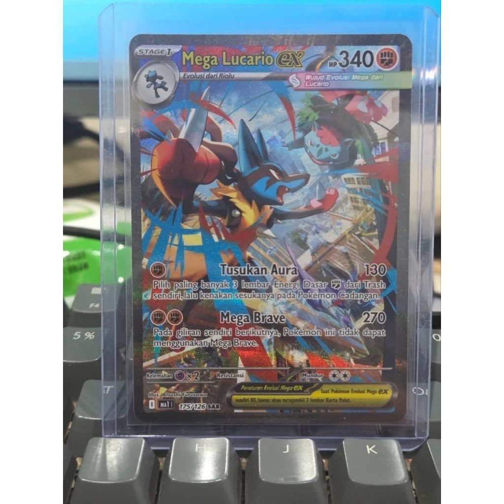 mega lucario ex SAR Evolusi Mega bahasa indonesia pokemon tcg