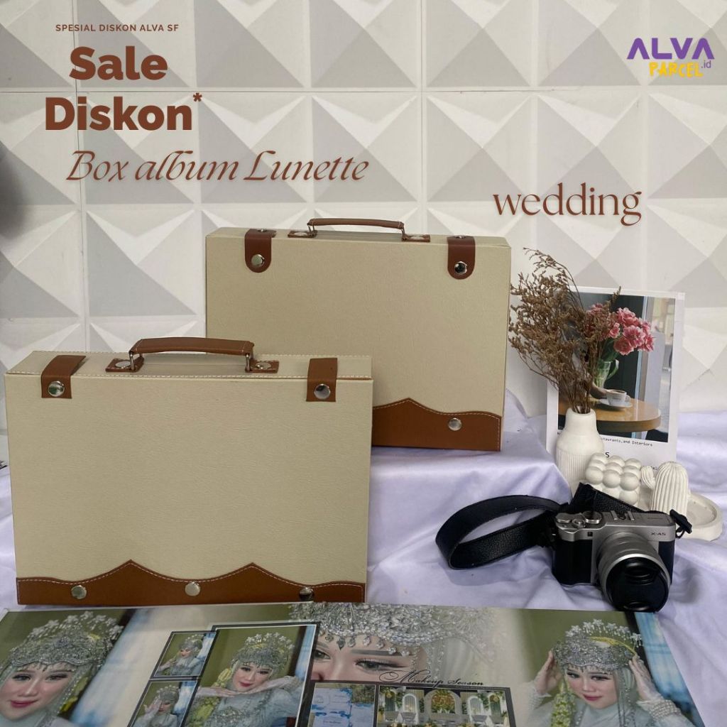 Box Album Foto Wedding Bahan Kulit Imitasi | Box Album Foto Mewah | Box Album Foto Custom