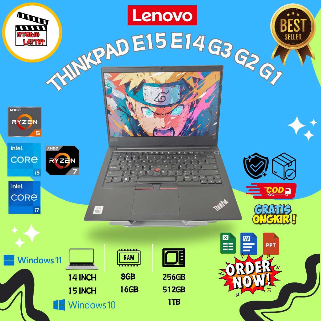 Lenovo Thinkpad E15 E14 Gen 3 | E15 E14 Gen 2 | Gen 1 Ryzen 7/5 | Intel I7 I5 16GB 512GB