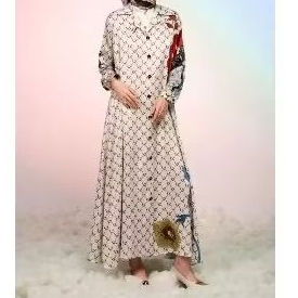 Gamis Motif VZ murah looklike vivi zubaedi