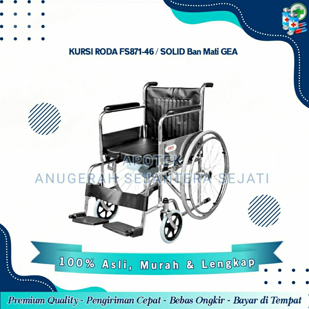Kursi Roda Standar GEA FS871 / SOLID Ban Mati