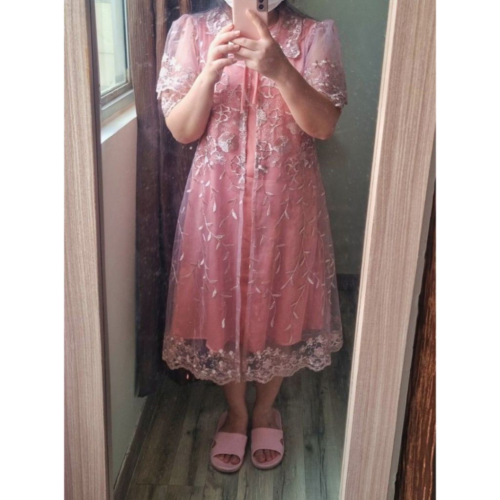 [M] Dress Baju Kebaya Salem Baju Pesta Dress Kebaya Pink Mididress Kebaya Modern Wedding Dress Bride