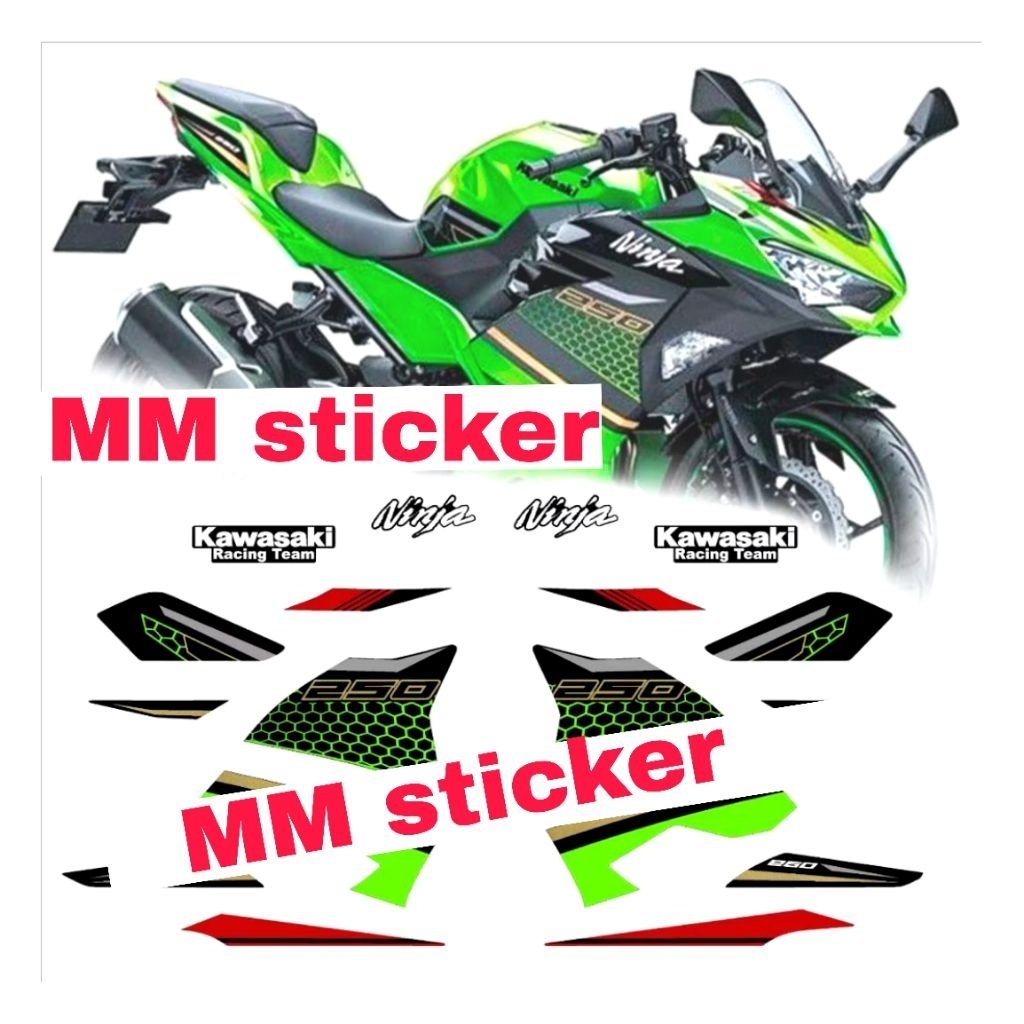 Striping Sticker Ninja 250Fi Tahun 2020 SE KRT