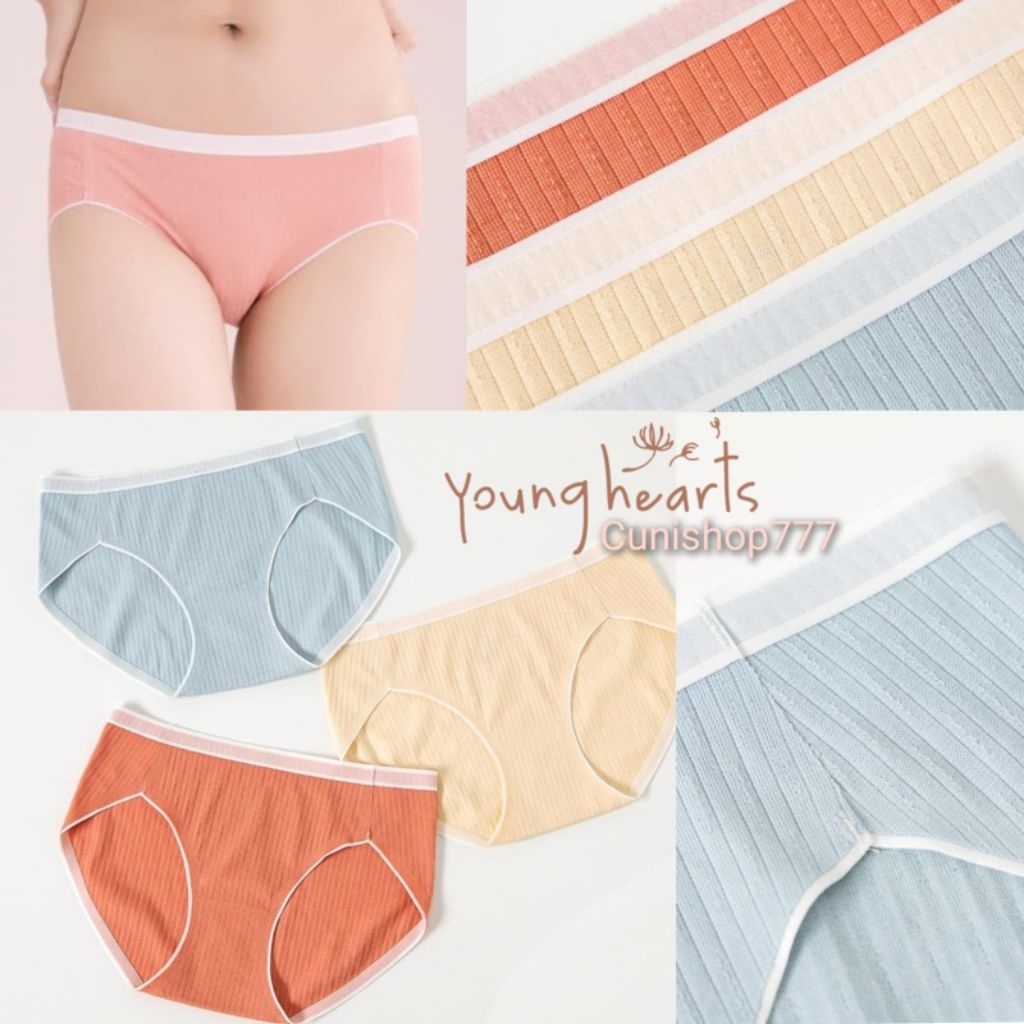 PANTY YOUNG HEARTS MINI JACQUARD SEAMLESS LOW WAIST CELANA DALAM WANITA CD Y27-000786