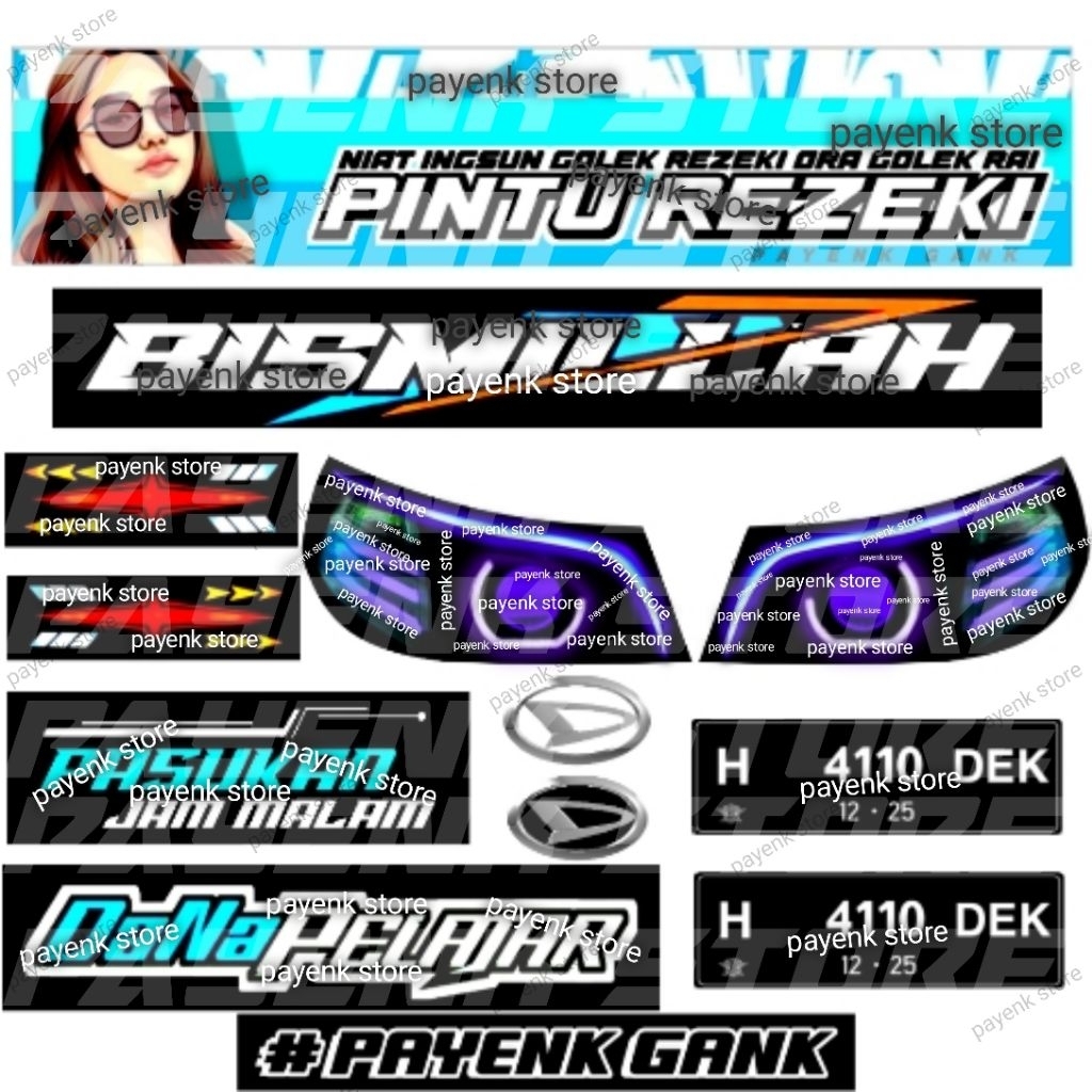 STIKER MINIATUR PICK UP GRANDMAX