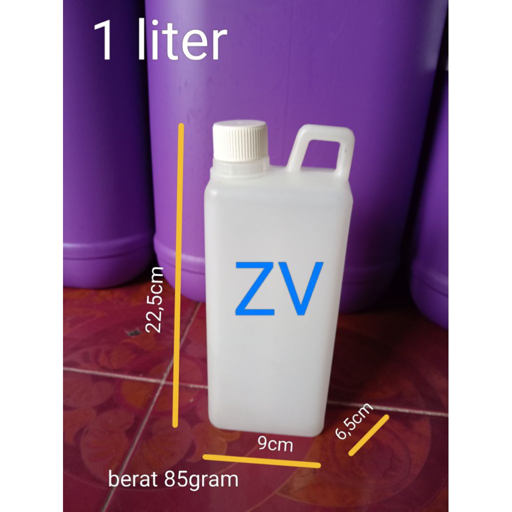 Jerigen 1 liter / Botol 1 liter ex kemasan kopi/ Teng 1000ml