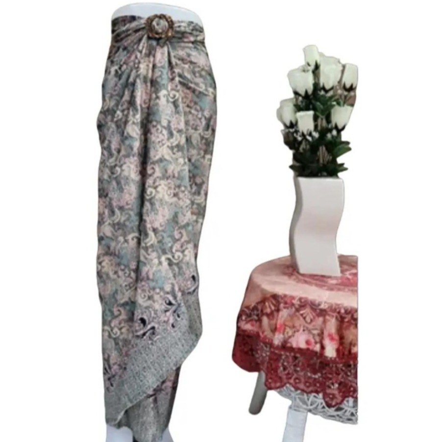 Rok Batik Wanita Kain Lilit Bahan Semi Sutra Silky Motif 6