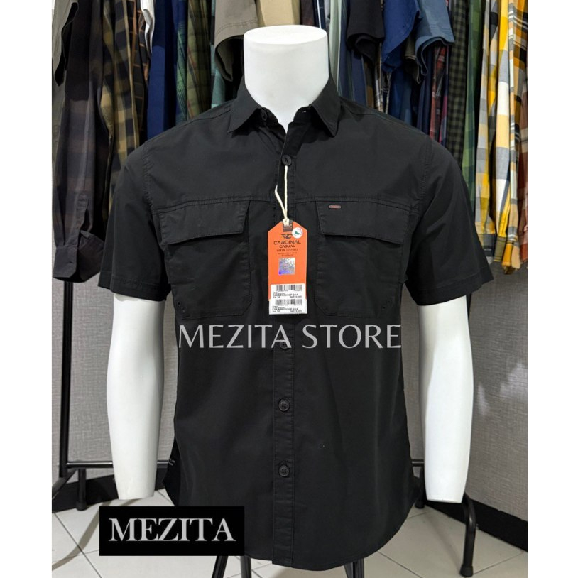 Kemeja Safari Pria Cardinal Casual 70 Hitam