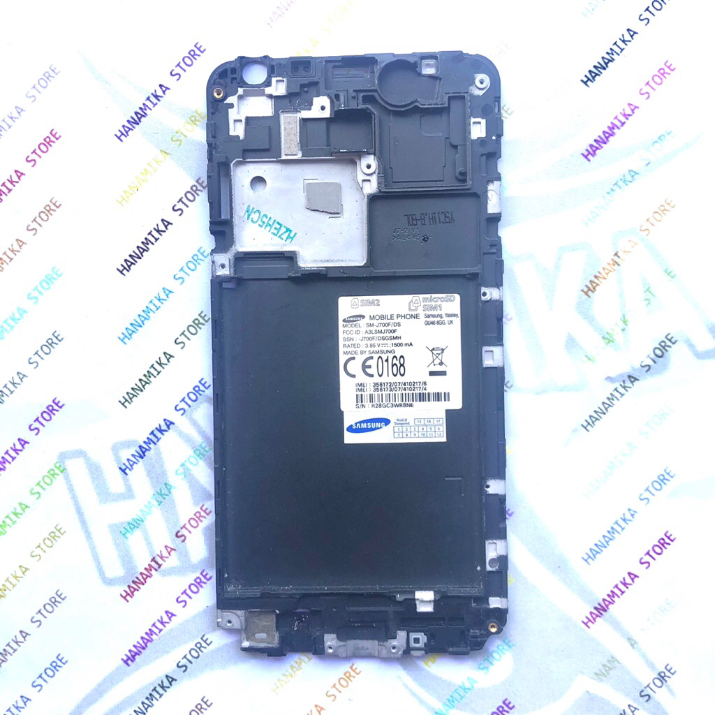 frame / tatakan lcd / tulang tengah samsung galaxy J7 / J700 ori copotan