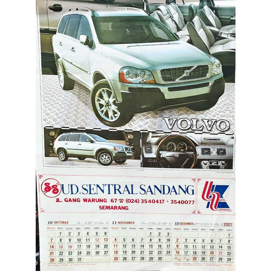 KOLEKSI LANGKA KALENDER JADUL KALENDER TAHUN 2007 SEDAN SEMARANG