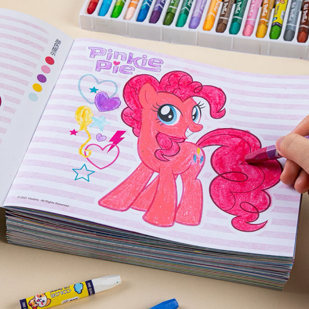 A0280 | Buku Mewarnai Little Pony Kartun Anak Coloring Book Edukasi Gambar Kuda Poni