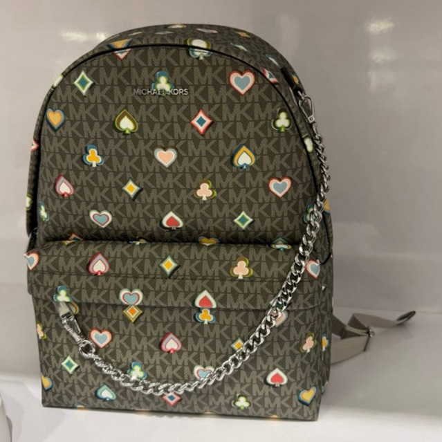 TAS RANSEL WANITA MK SLATER MEDIUM LOGO SIGNATURE BACKPACK