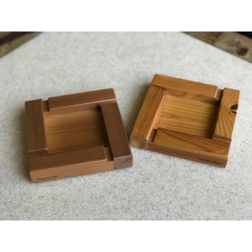 asbak, wadah sekar rokok, asbak kayu, asbak kayu aesthetic