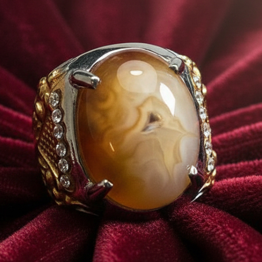 Batu Cincin Akik Combong Sulaiman Asli Alami