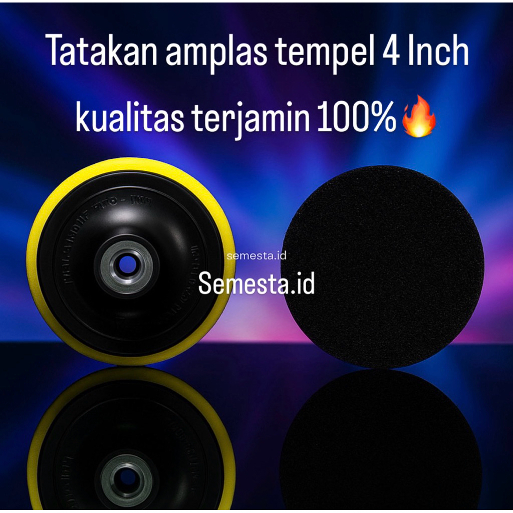 Tatakan Amplas Perekat Bulat 4 Inch | Dudukan Amplas Tempel Kuat | Pad Perekat Amplas Bulat untuk Ge