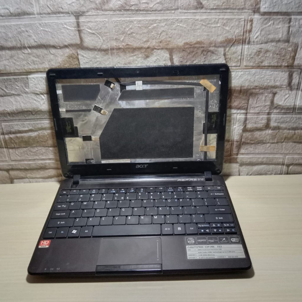 Kesing Case Casing Original Laptop Acer Aspire One 722
