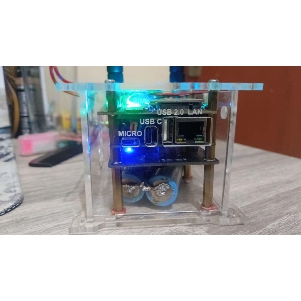 Case Akrilik Untuk Orange Pi Zero 3 Opiz 3 + Hat 4G + Docking Ups