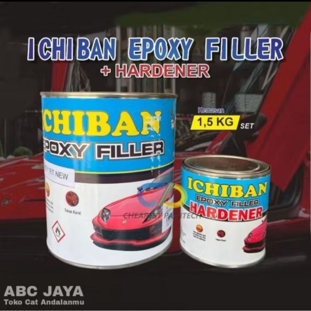 Epoxy filler Grey Iciban PU 2K 1Kg Base Coat Cat Dasar Abu" Abu Ichiban Poksi Voksi Poxy Poxi