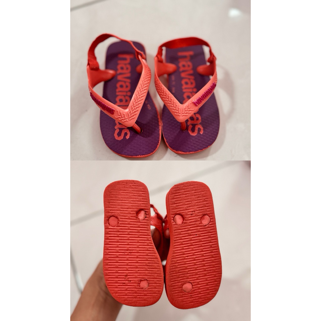 preloved havaianas baby size 7c (13,4 - 14)cm good condition, karet tidak melar