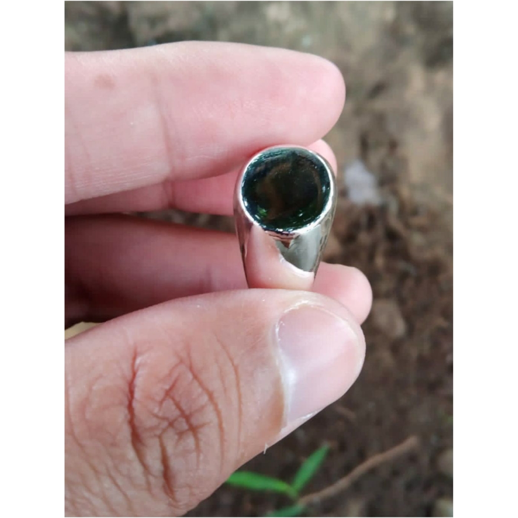 Cincin perak pria model signet ring