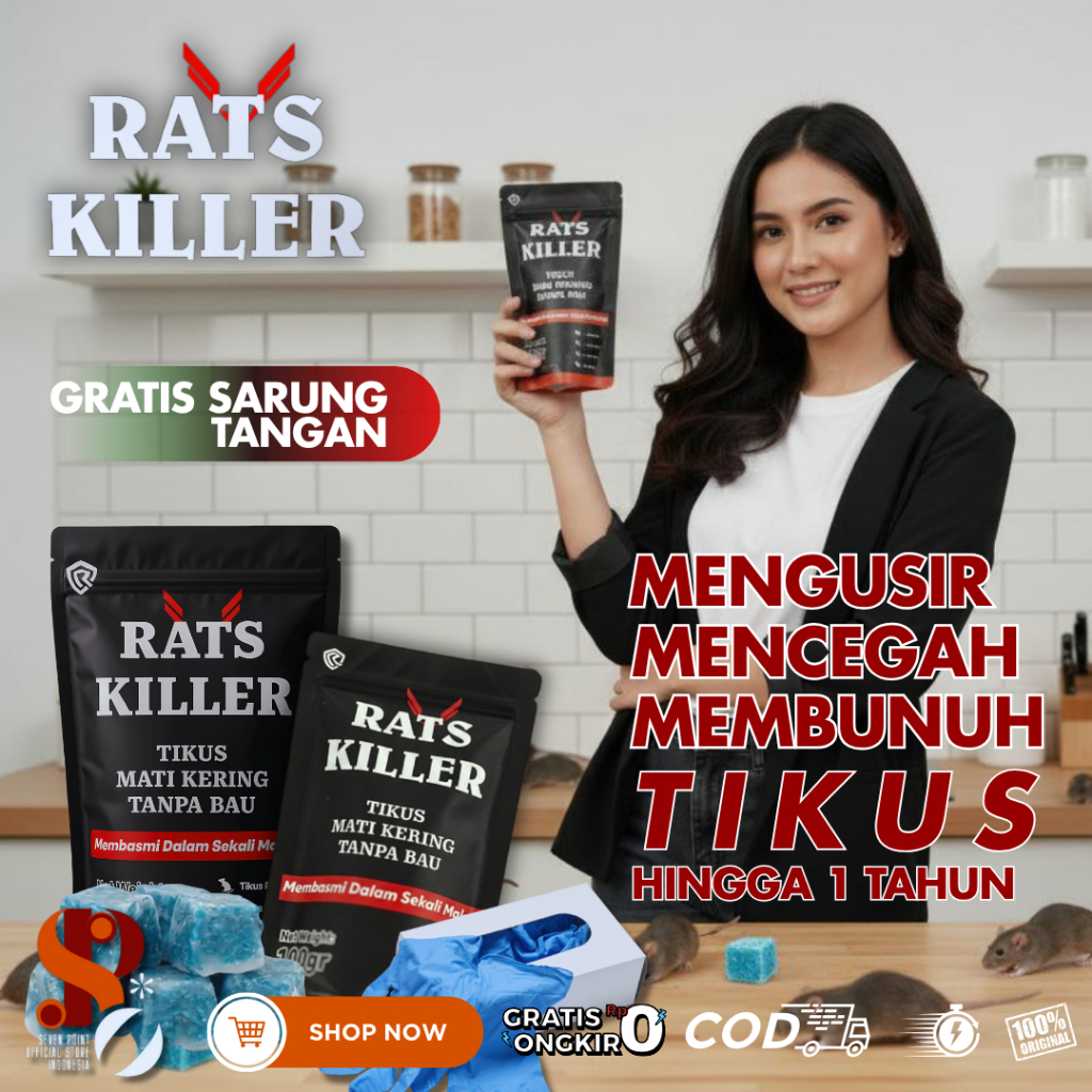 RatKiller Rat Killer Racun Tikus Mati Kering Tanpa Bau / Umpan Pembasmi Tikus