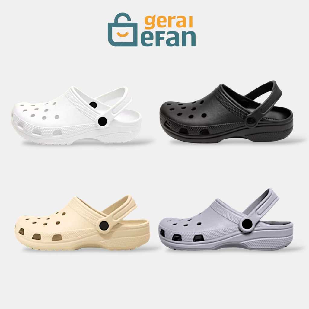 Sandal Clog Pria Dewasa Sandal Slop Pria Sandal Baim Crocss Tali Belakang Sandal Pria Viral 40-45