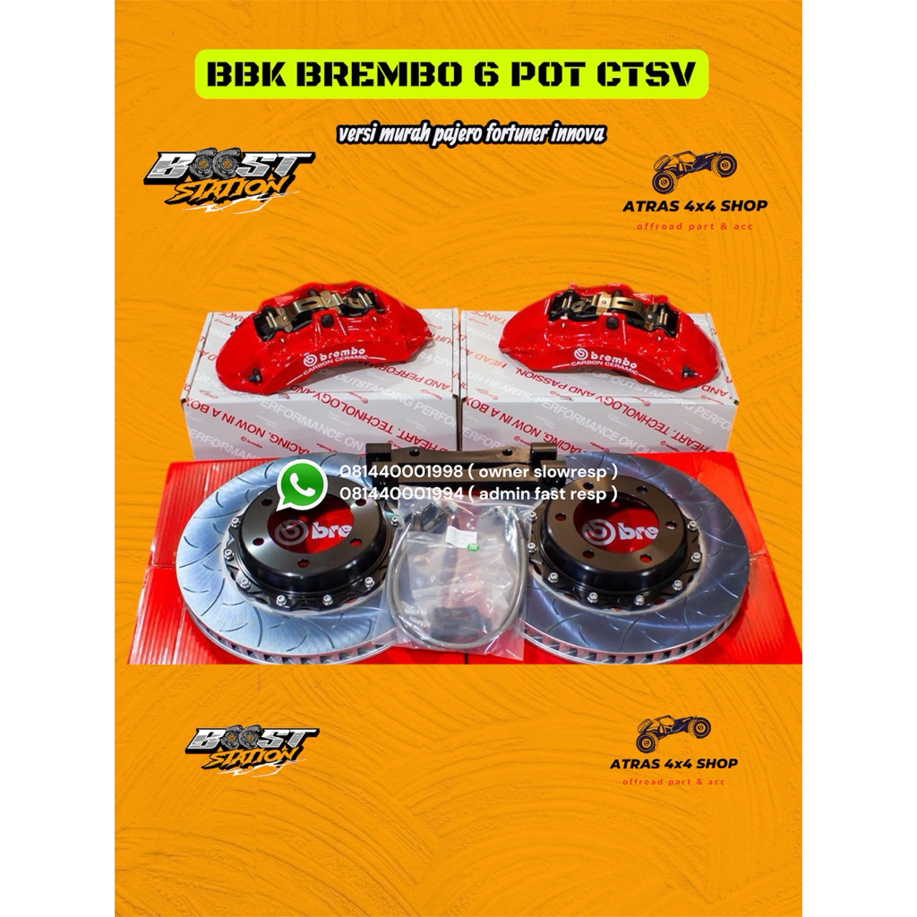 BBK BREMBO 6 pot ctsv garansi pajero fortuner innova hilux jazz civic brio disc 355