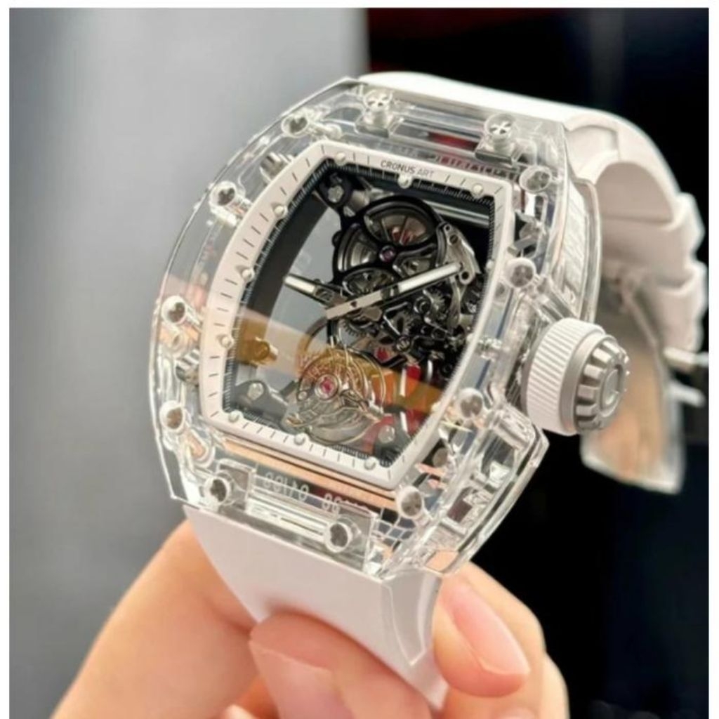 JAM TANGAN KEREN PRIA/JAM TANGAN COWOK/JAM TANGAN PRIA RM56-02 TOURBILLON MANUAL WINDING SWISS AUTOM
