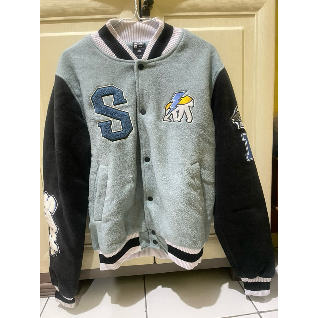 Jacket Bomber Varsity House Of Smith (Biru Hitam)