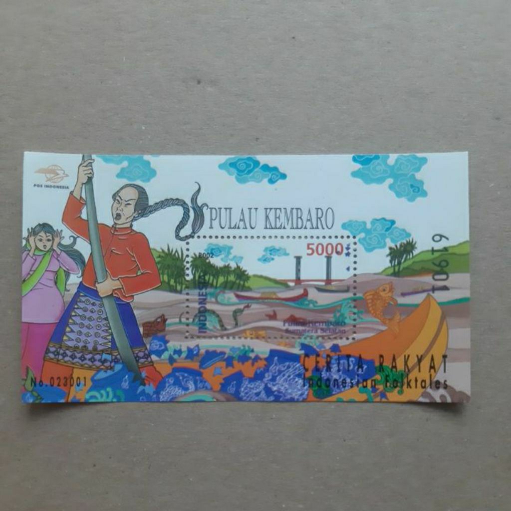 Perangko Indonesia 2002 cerita rakyat pulau kembaro sheet 1 prangko