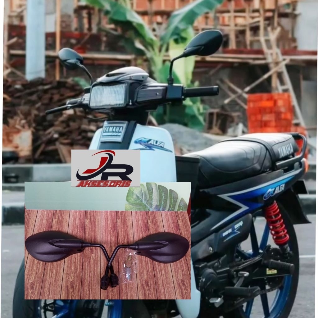 Kaca Sepion Yamaha Alfa model X1 Spion motor Alfa