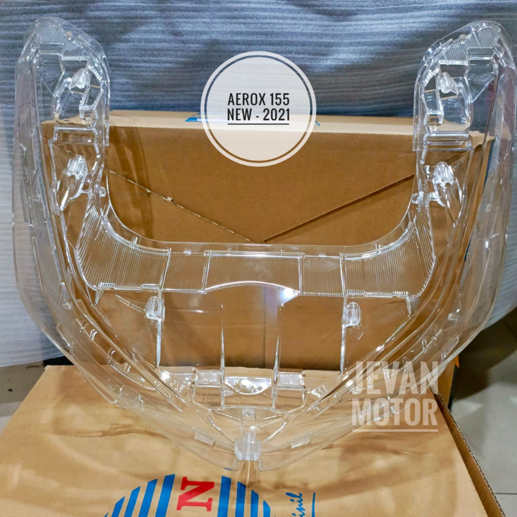 WIN Mika Lampu Depan Aerox 155 New 2021 up / Mika Reflektor Aerox 155 New / Kaca Lampu Aerox New Kua