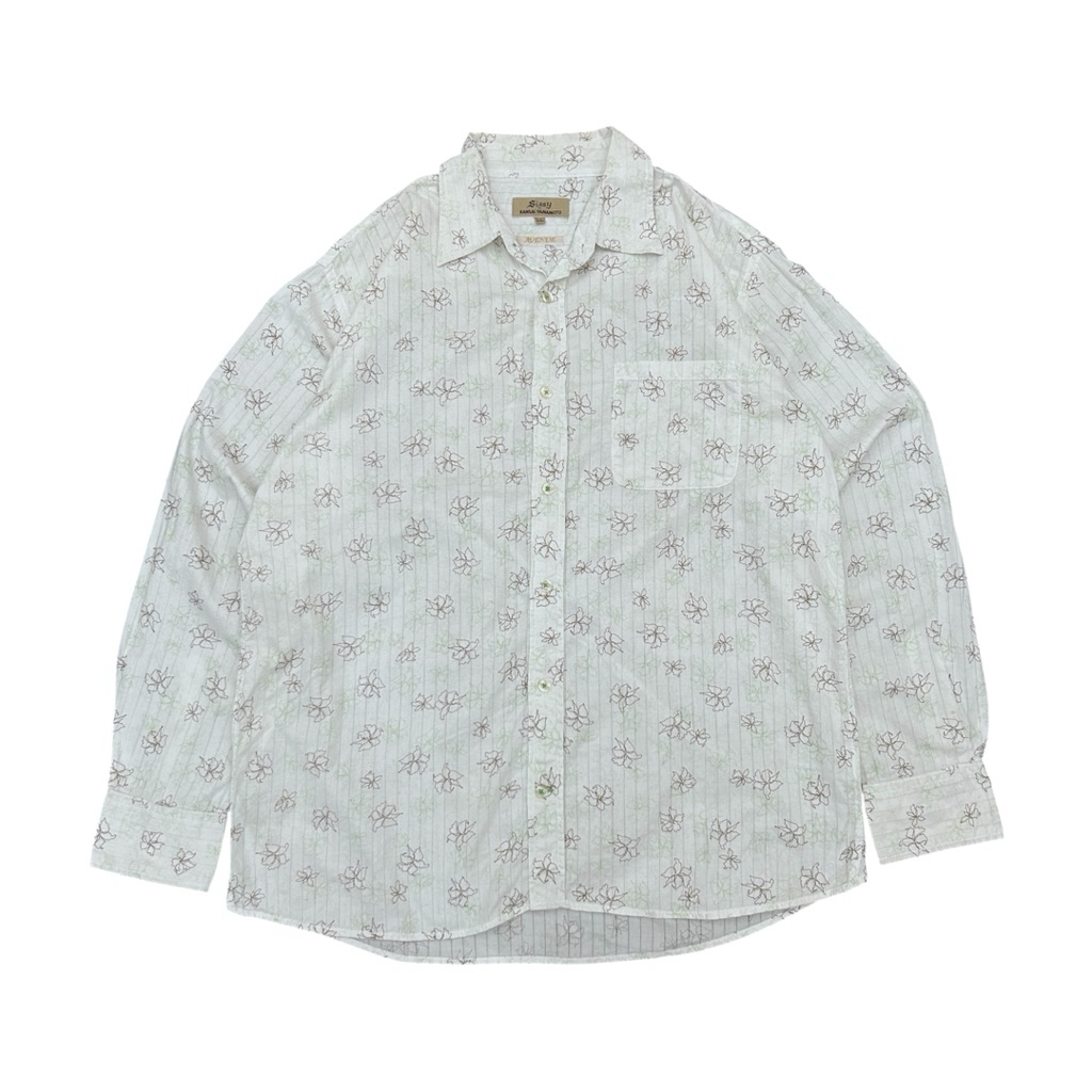 Vintage Japanese Brand Sissy by Kansai Yamamoto Flowers Design Button -Up Shirt