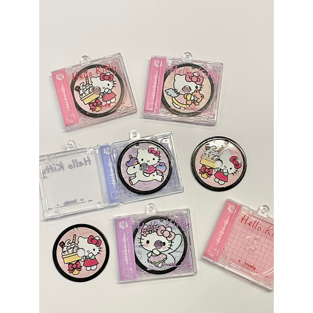Manik Akrilik Hello Kitty Kaset Album CD / Charm Acrylic
