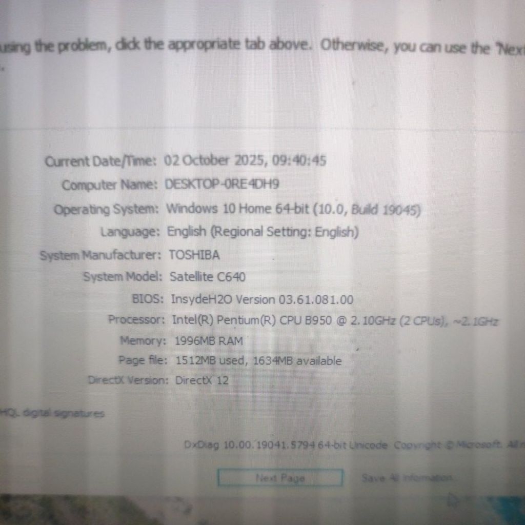 laptop Toshiba satelite c640 laptop Toshiba satelite c640