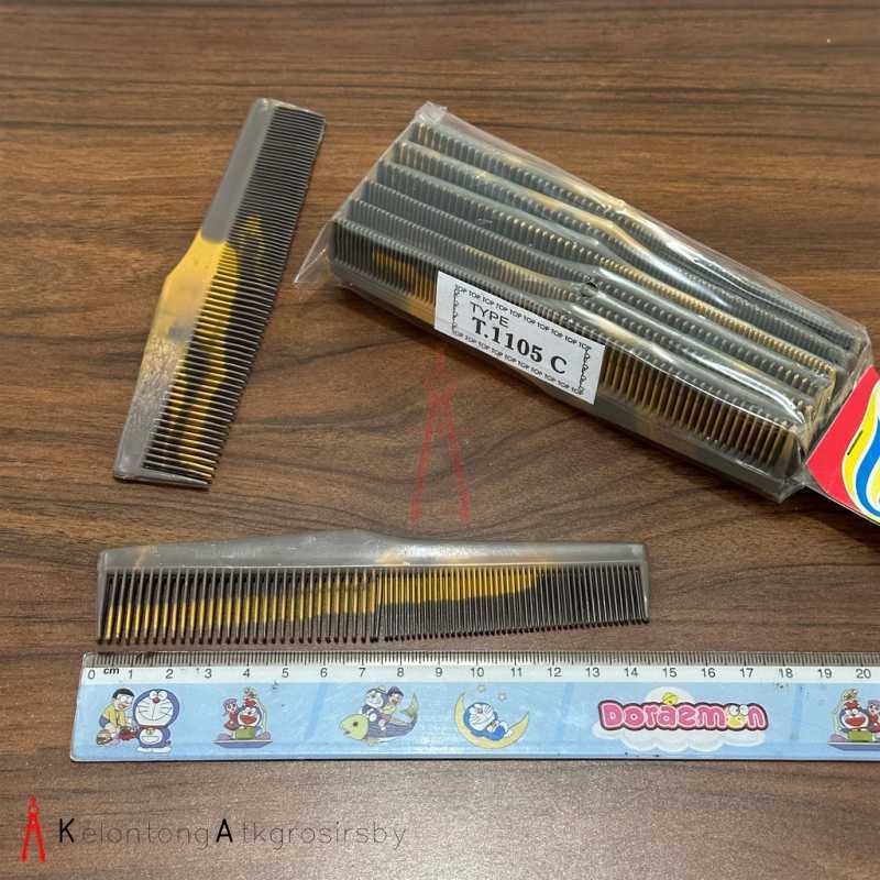 Sisir Saku Sisir Rambut Coklat Sisir Top Coklat Panjang 13cm (1Lusin)